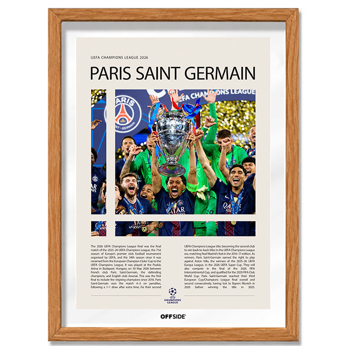Paris Saint-Germain Campeón Champions League 2026 - marco madera