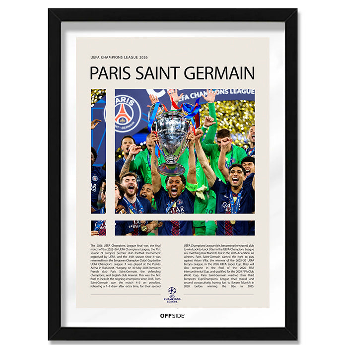 Paris Saint-Germain Campeón Champions League 2026 - marco negro
