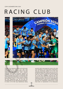 Racing Club Campeón Copa Sudamericana 2024 - detalle del diseño