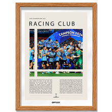 Racing Club Campeón Copa Sudamericana 2024 - marco madera