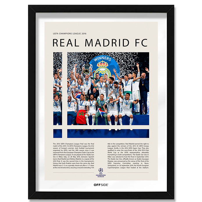 Real Madrid Campeón Champions League 2016 - marco negro