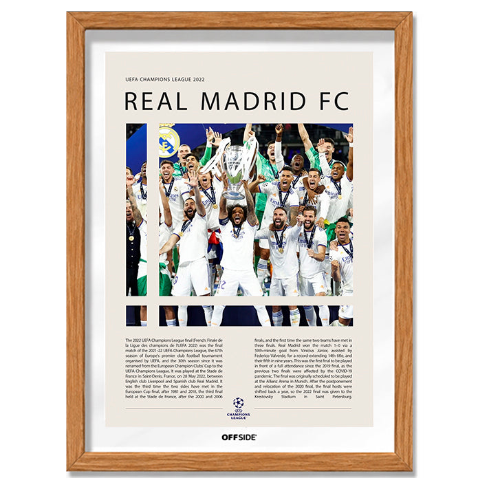 Real Madrid Campeón Champions League 2022 - marco madera