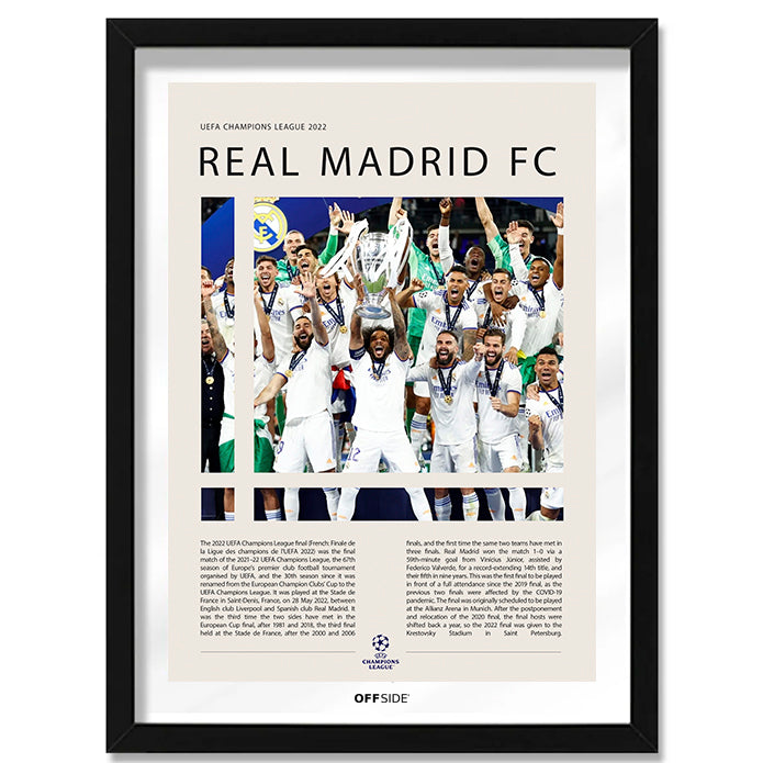 Real Madrid Campeón Champions League 2022 - marco negro
