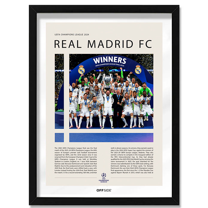 Real Madrid Campeón Champions League 2024 - marco negro