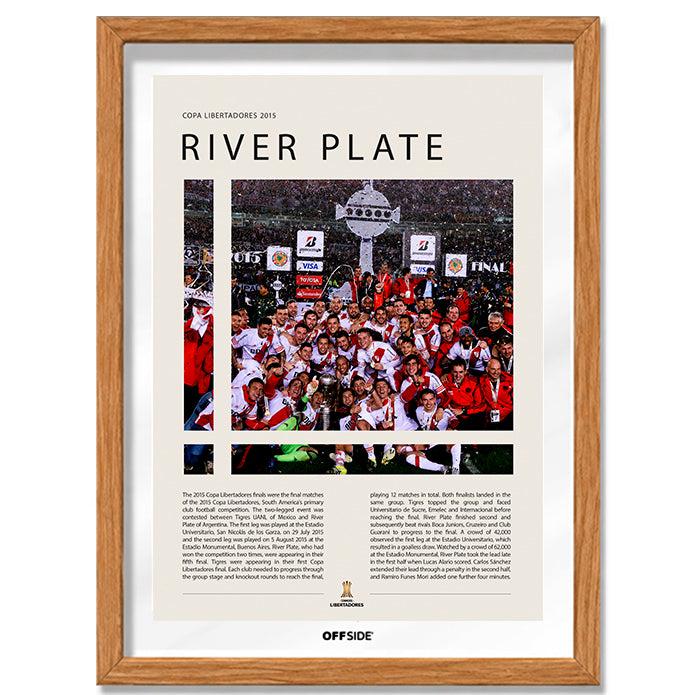 River Plate Campeón Copa Libertadores 2015 - marco madera