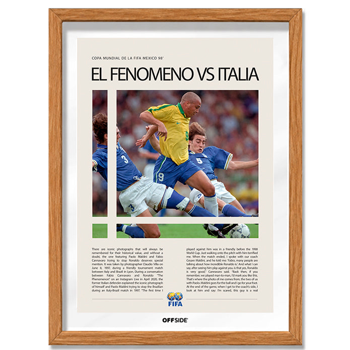 Ronaldo El Fenómeno vs Italia Mundial Francia 1998 - marco madera