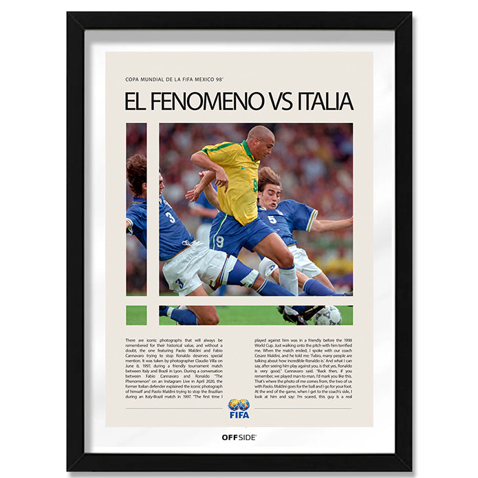 Ronaldo El Fenómeno vs Italia Mundial Francia 1998 - marco negro