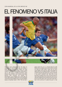 Ronaldo El Fenómeno vs Italia Mundial Francia 1998 - detalle del diseño