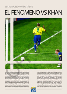 Ronaldo El Fenómeno vs Oliver Kahn Mundial 2002 - detalle del diseño