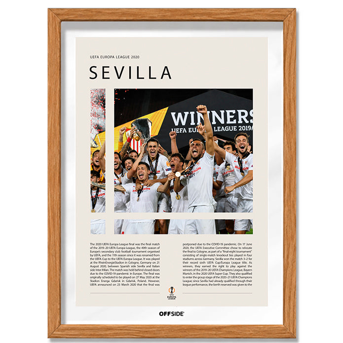 Sevilla FC Campeón Europa League 2020 - marco madera