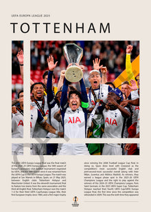 Tottenham Hotspur Campeón Europa League 2025 - detalle del diseño