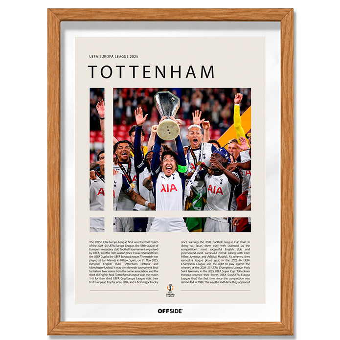 Tottenham Hotspur Campeón Europa League 2025 - marco madera