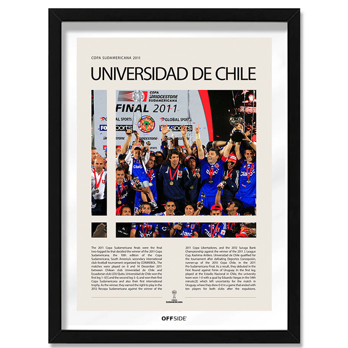 Universidad de Chile Campeón Copa Sudamericana 2011 - marco negro
