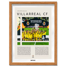 Villarreal Campeón Europa League 2021 - marco madera
