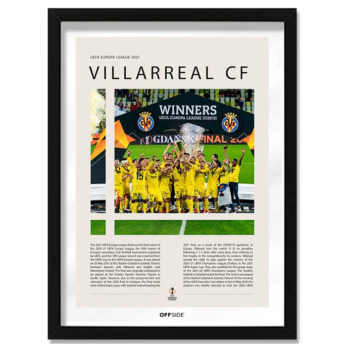 Villarreal Campeón Europa League 2021 - marco negro