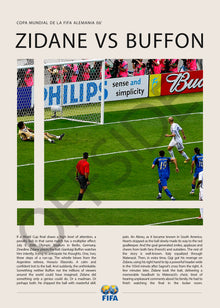 Zinedine Zidane vs Gianluigi Buffon Mundial 2006 - detalle del diseño